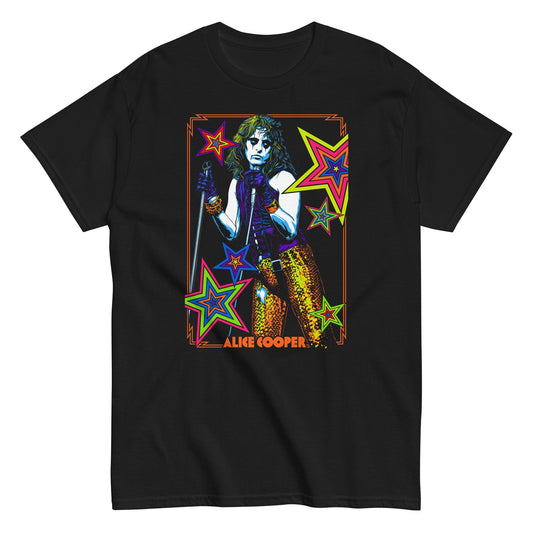 Alice Cooper Stars Mens T Shirt Black