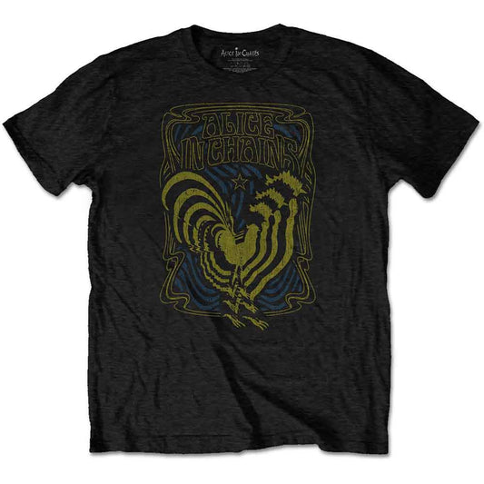 Alice In Chains Psychedelic Rooster Mens T Shirt Officially Licensed