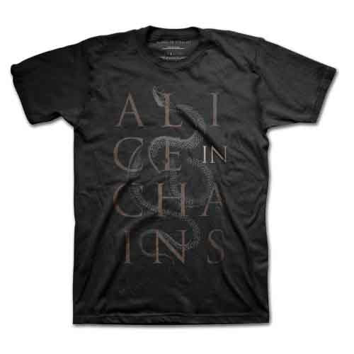 Alice In Chains Snakes Mens T Shirt Black Officially Licensed