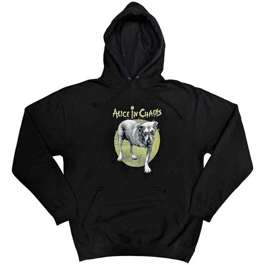 Alice In Chains Three-Legged Dog Hoodie Sweatshirt Black Officially Licensed