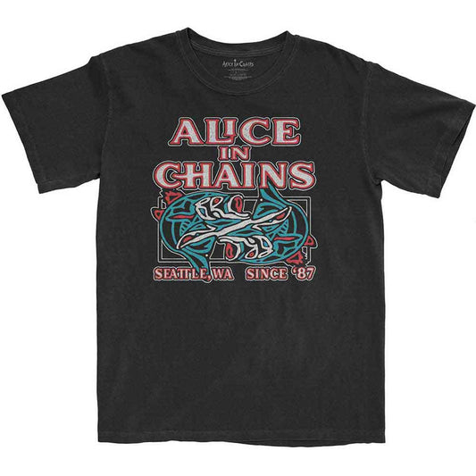 Alice In Chains Totem Fish T Shirt Black Officially Licensed