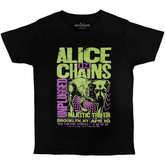 Alice In Chains Unplugged Dog Mens T Shirt Black Officially Licensed