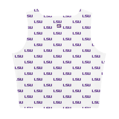 LSU Football Patterned Crop Top