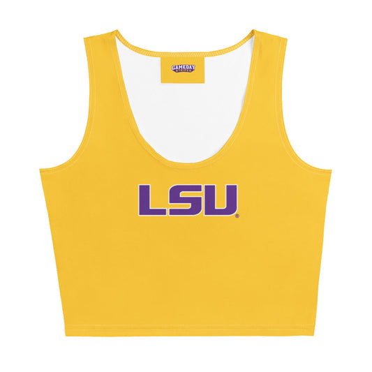 LSU Football Crop Top - Gold
