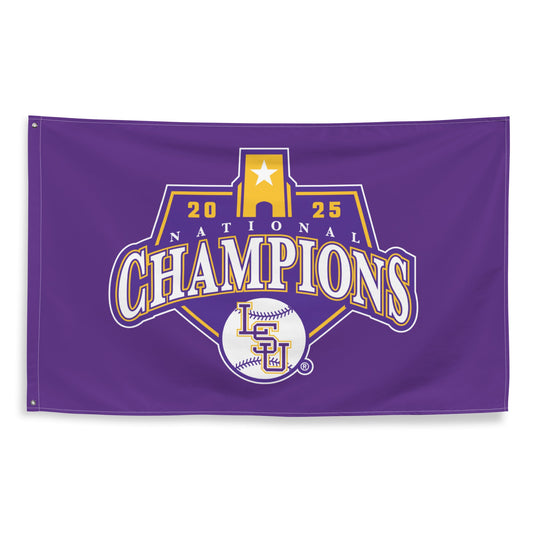 LSU Baseball National Champions Logo Flag