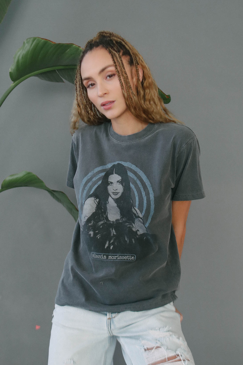 Alanis Morissette Spiral Tee Shirt Vintage Black