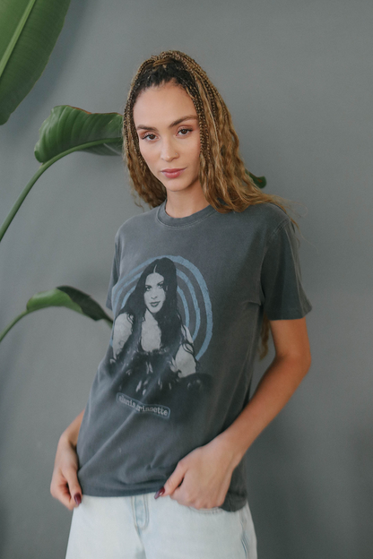 Alanis Morissette Spiral Tee Shirt Vintage Black