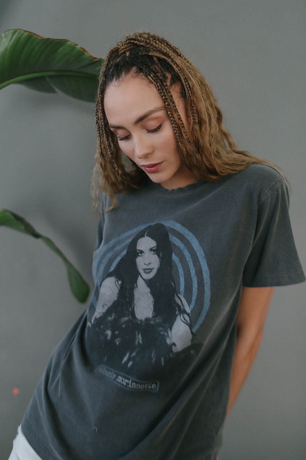 Alanis Morissette Spiral Tee Shirt Vintage Black