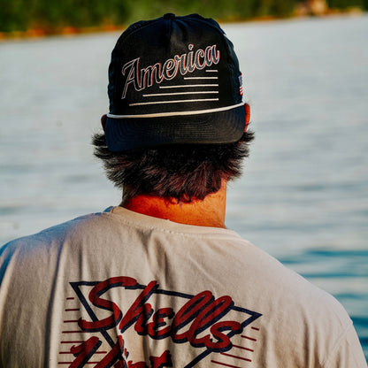 America Snapback Hat - The Uncle Sam (Navy)