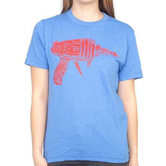 Ames Bros Flash Ray Gun Vintage T Shirt Blue