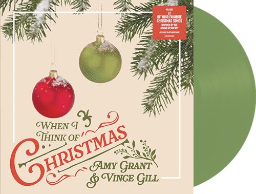 Amy Grant & Vince Gill - When I Think Of Christmas [Olive Green LP] [Vinyl] Vinyl Record