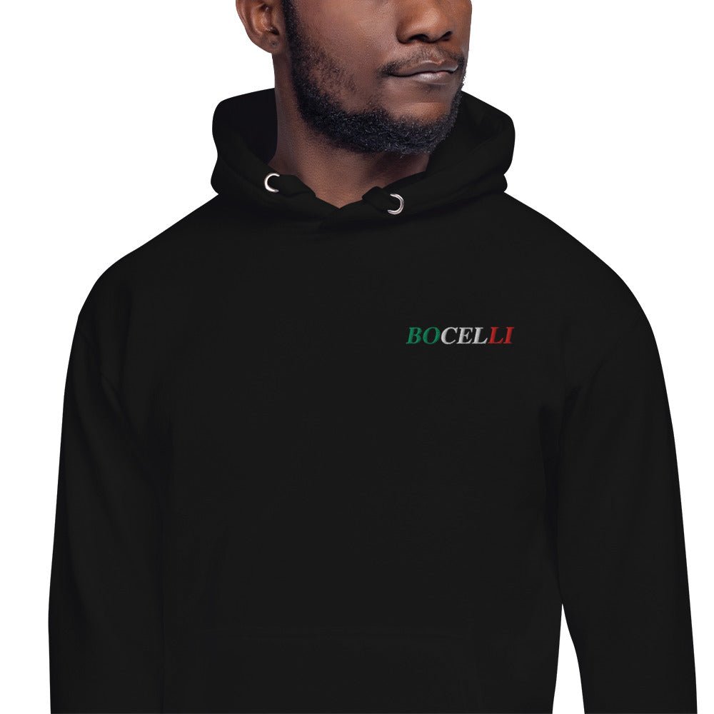 Andrea Bocelli Embroidered Mens Officially Licensed Hoodie Black