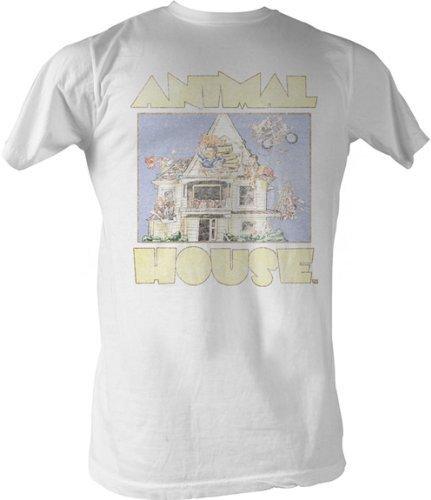 Animal House Distressed Cartoon T Shirt White