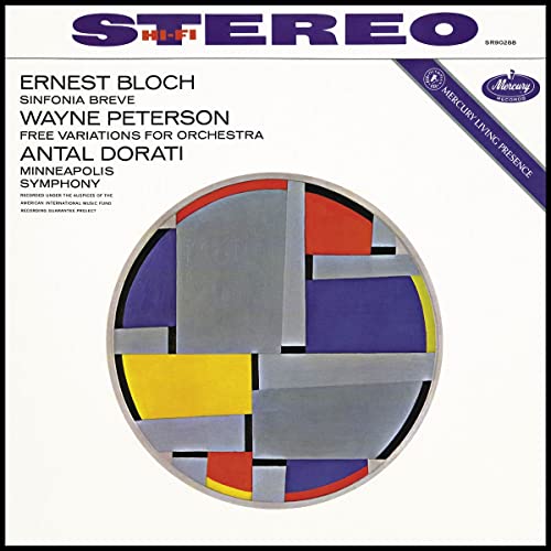 Ernest Bloch/Sinfonia Breve/Wayne Peterson: Free Variations [LP] Vinyl Record