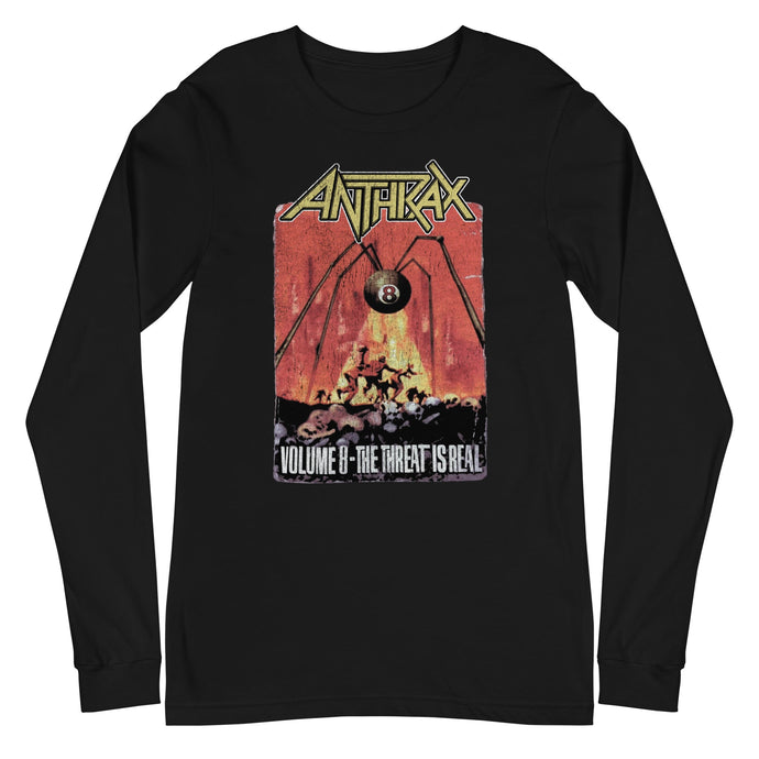 Anthrax The Threat Is Real Mens Long Sleeve T Shirt Black