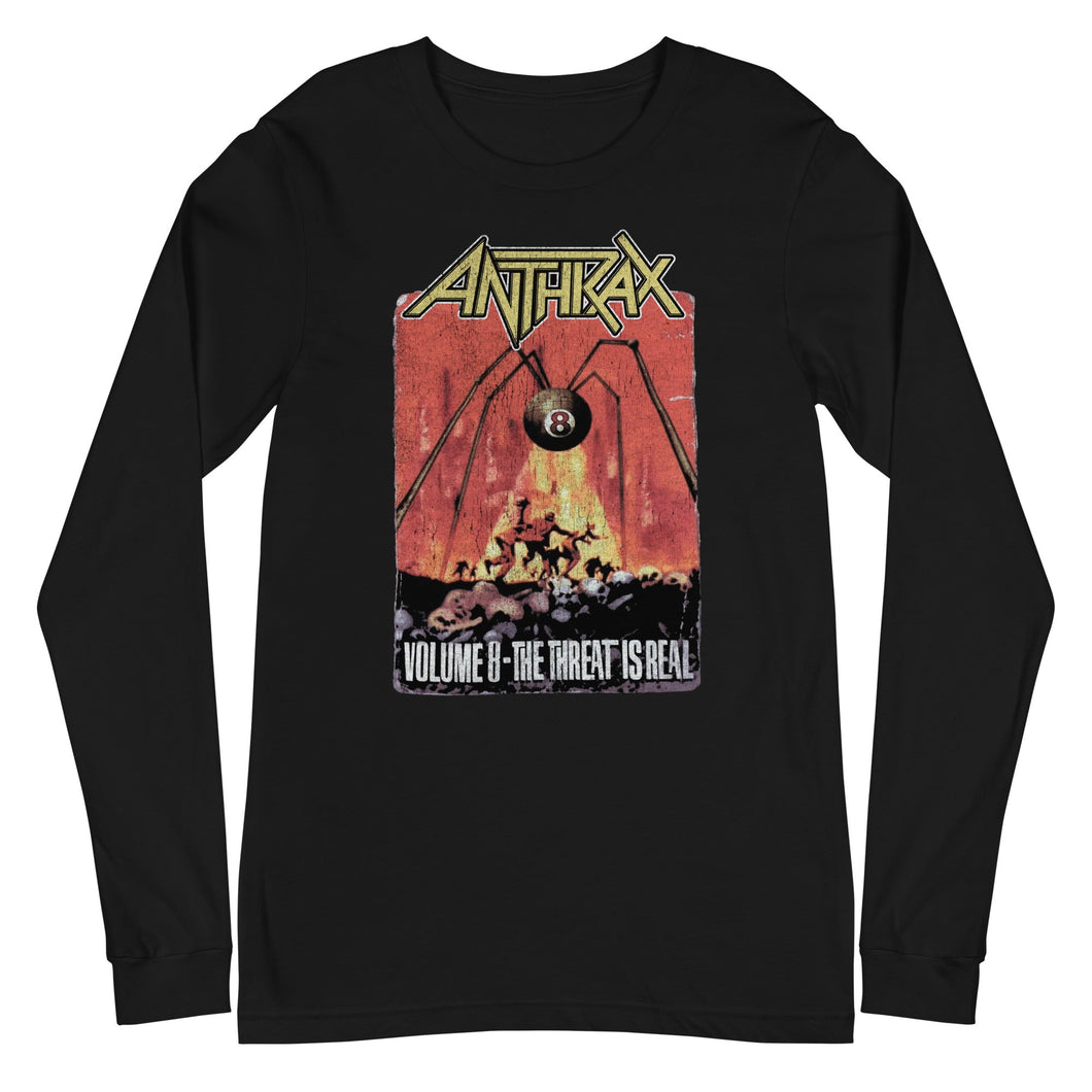 Anthrax The Threat Is Real Mens Long Sleeve T Shirt Black