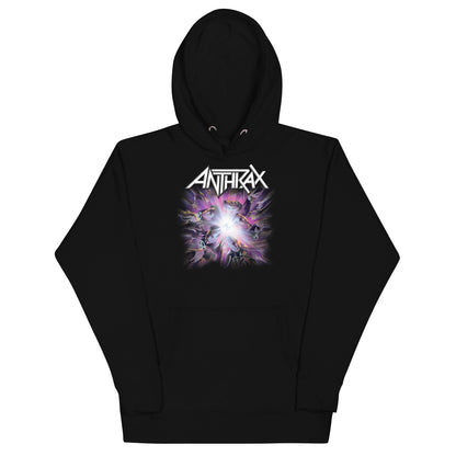Anthrax Galaxies Mens Officially Licensed Hoodie Black