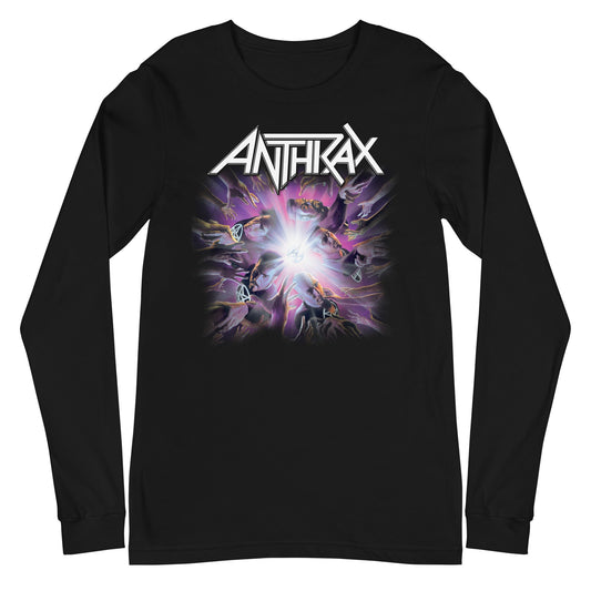 Anthrax Galaxies Mens Long Sleeve T Shirt Black