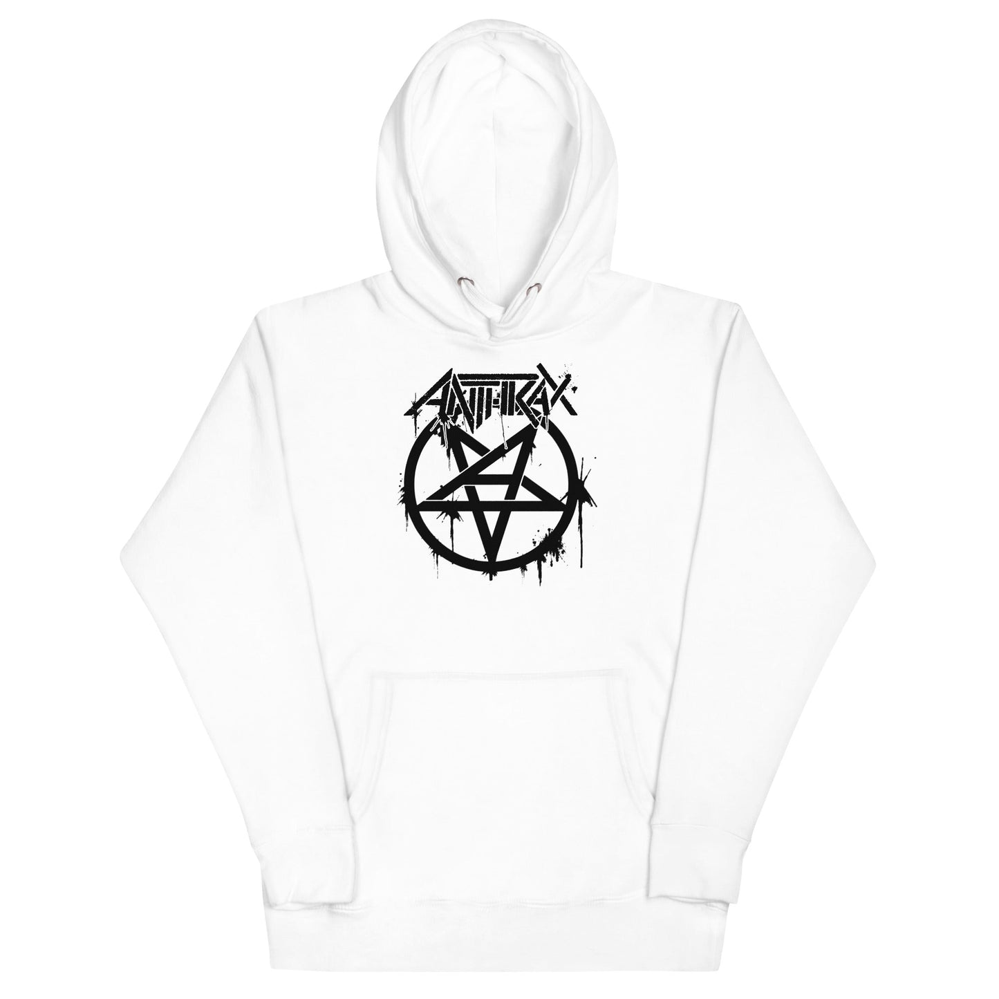 Anthrax Pentagram Logo Mens Hoodie #1009 White