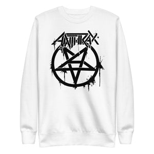 Anthrax Pentagram Logo Mens Sweatshirt #1009 White