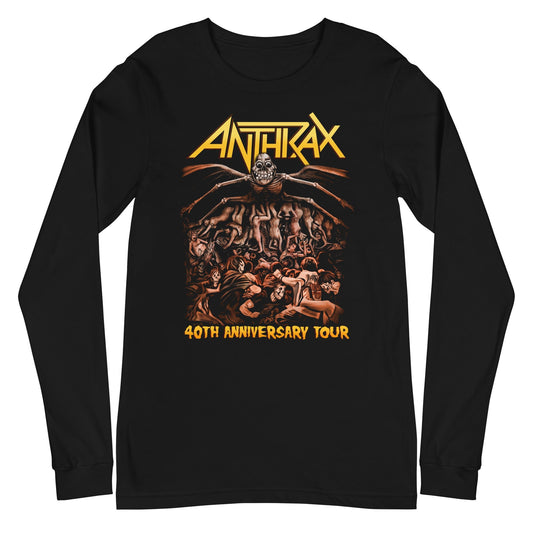 Anthrax 40th Anniversary Tour Mens Long Sleeve T Shirt Black