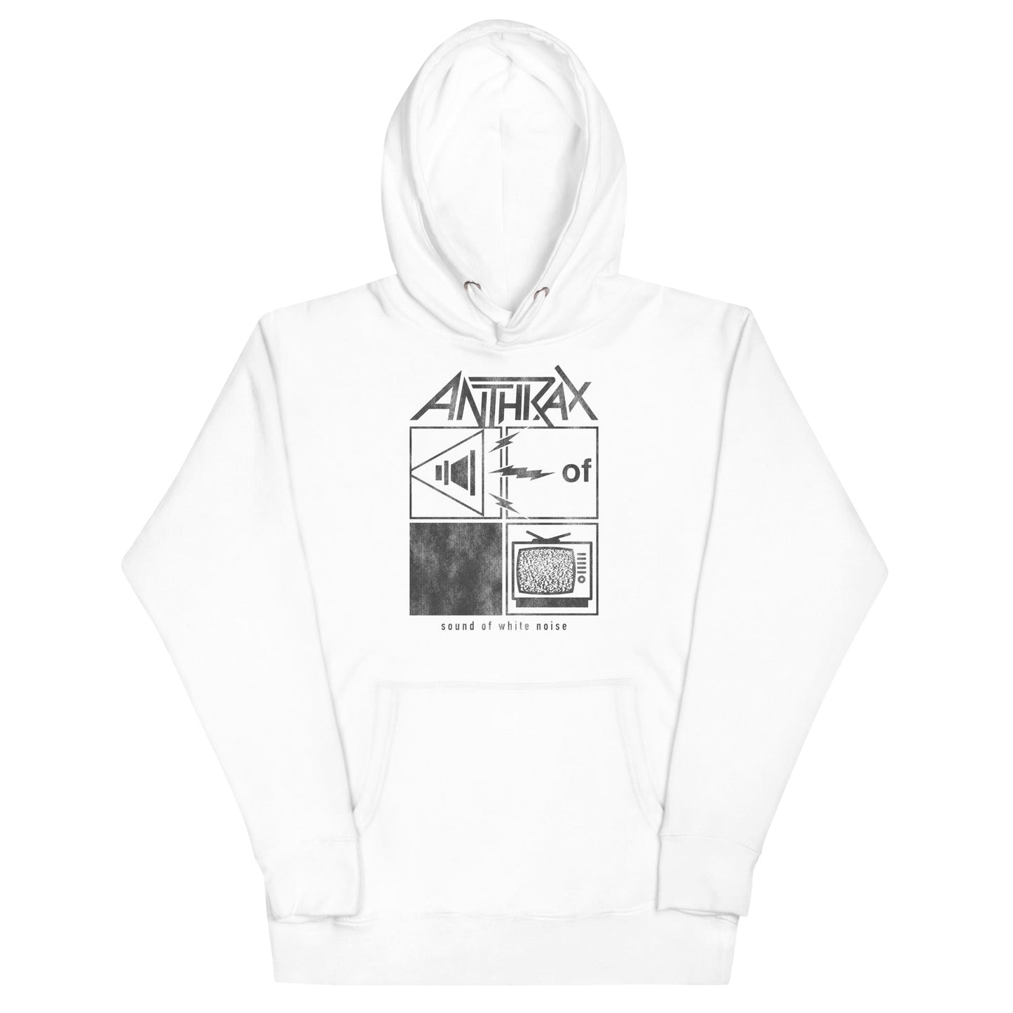 Anthrax Frequency Mens Hoodie White