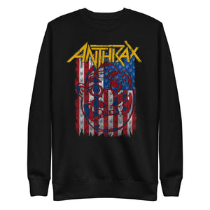 Anthrax American Flag Mens Sweatshirt Black