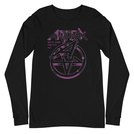 Anthrax Double A Mens Long Sleeve T Shirt Black