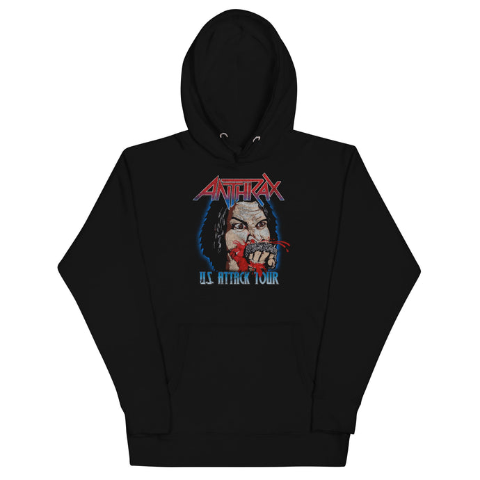 Anthrax US Attack Tour Mens Hoodie Black