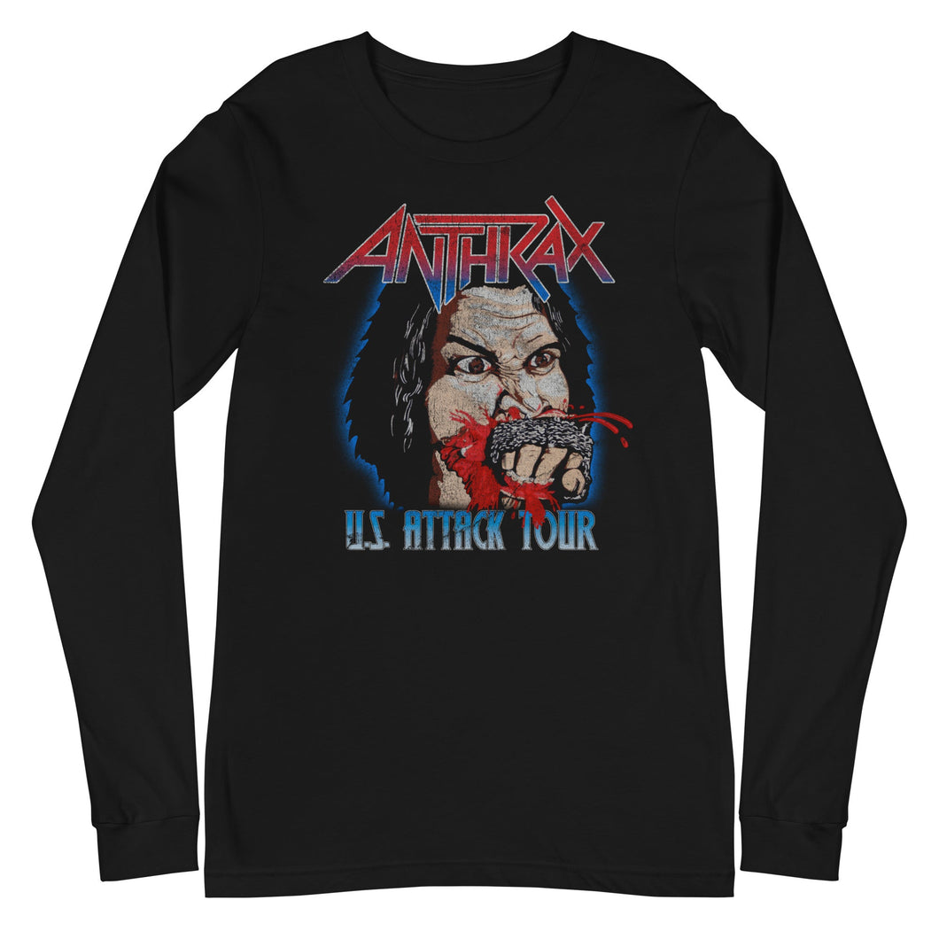 Anthrax US Attack Tour Mens Long Sleeve T Shirt Black