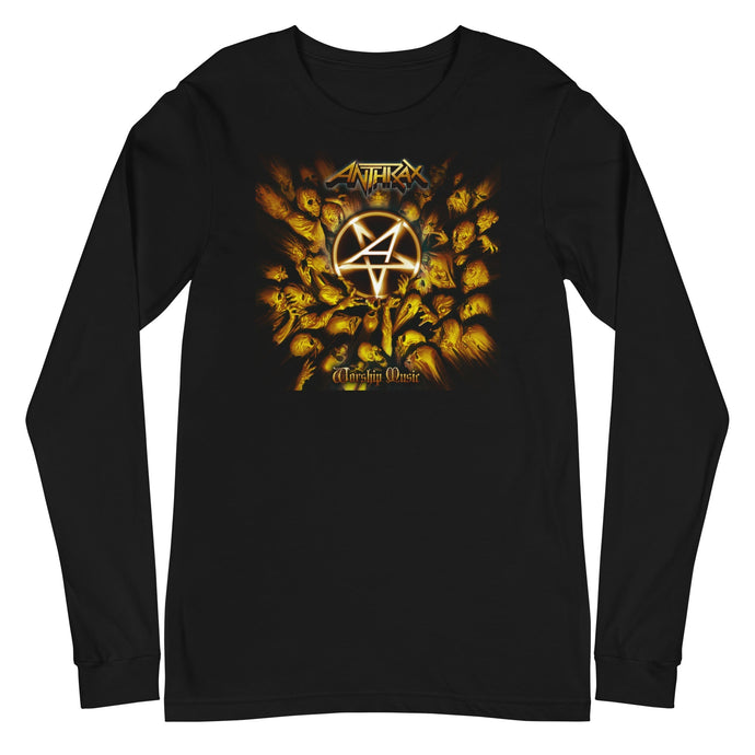 Anthrax Pentagram Logo Mens Long Sleeve T Shirt #1026 Black