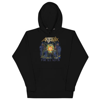 Anthrax For All Kings Mens Officially Licensed Hoodie Black