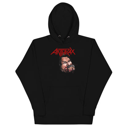 Anthrax Bite Your Hand Mens Officially Licensed Hoodie Black