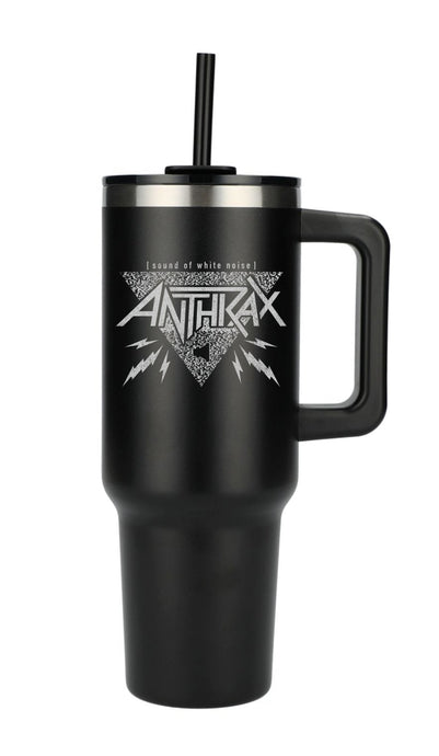 Anthrax 40oz Tumbler Drinking Cup with Lid and Straw Black