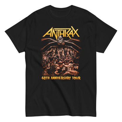 Anthrax 40th Anniversary Tour Officially Licensed Mens T Shirt Black