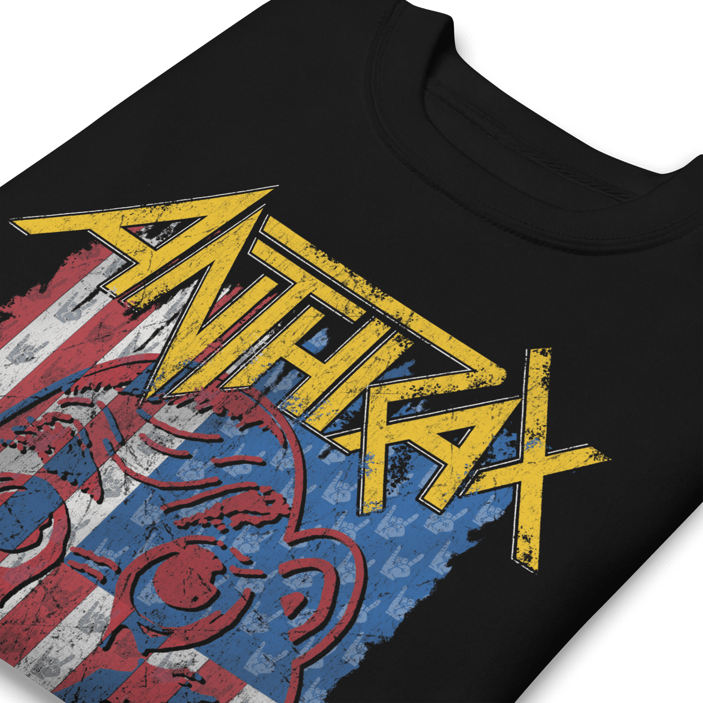 Anthrax American Flag Mens Sweatshirt Black