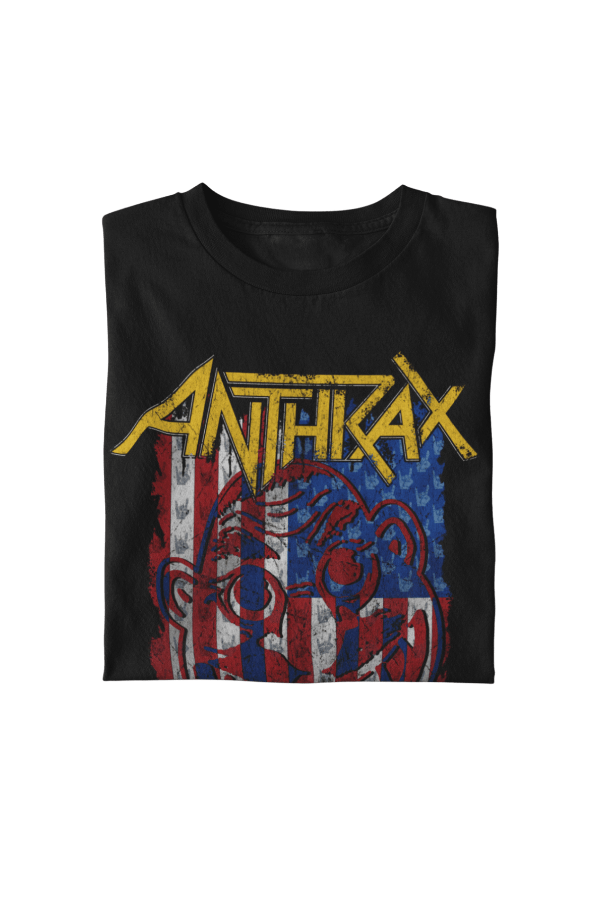 Anthrax American Flag Officially Licensed Mens T Shirt Black