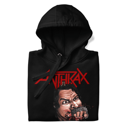 Anthrax Bite Your Hand Mens Officially Licensed Hoodie Black