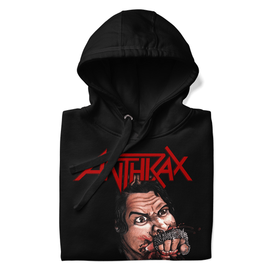 Anthrax Bite Your Hand Mens Officially Licensed Hoodie Black