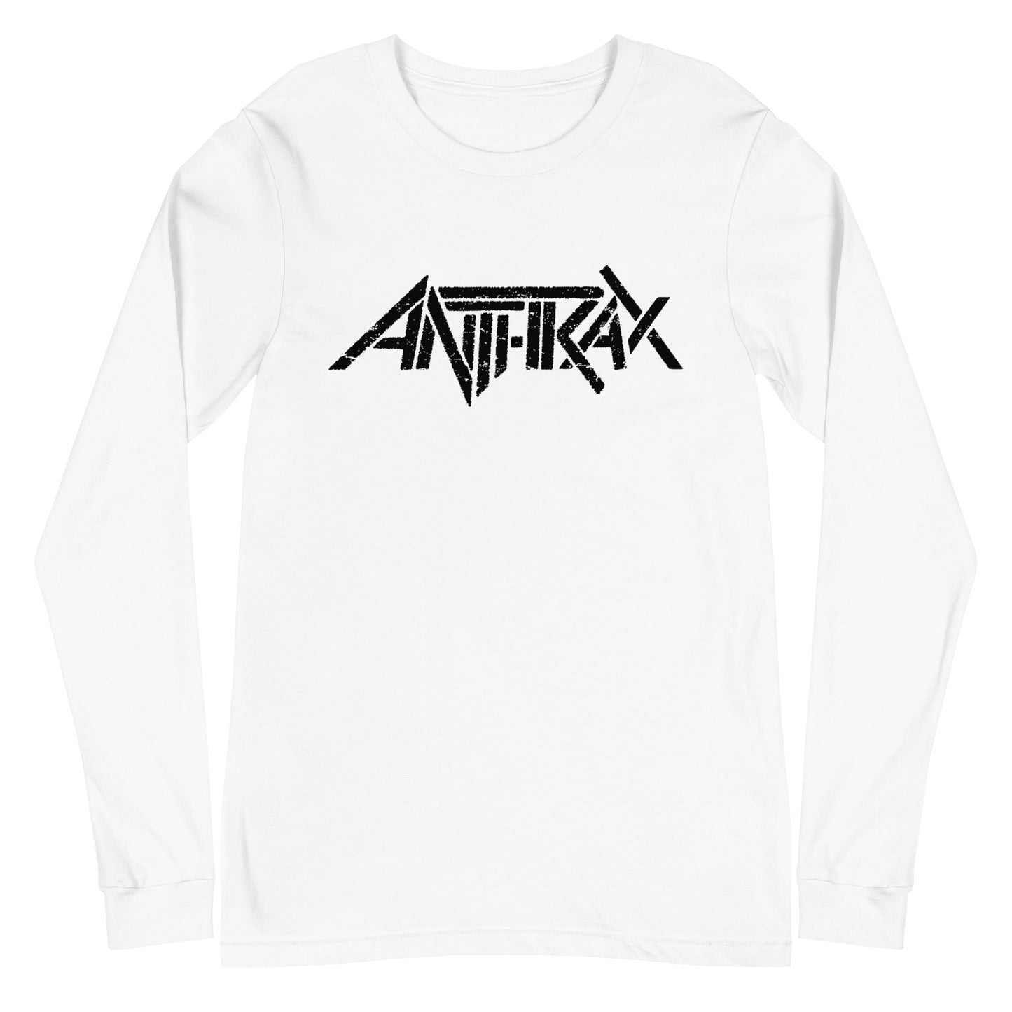 Anthrax Classic Logo Mens Long Sleeve T Shirt White