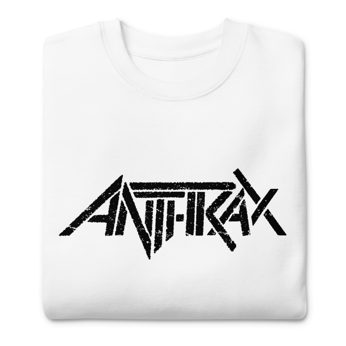 Anthrax Classic Logo Mens Sweatshirt White