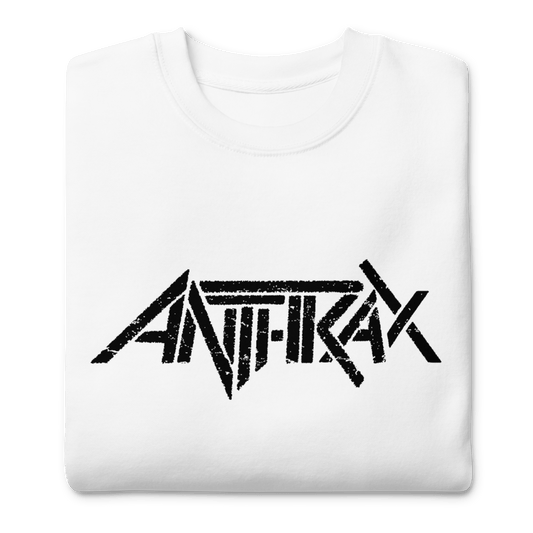Anthrax Classic Logo Mens Sweatshirt White