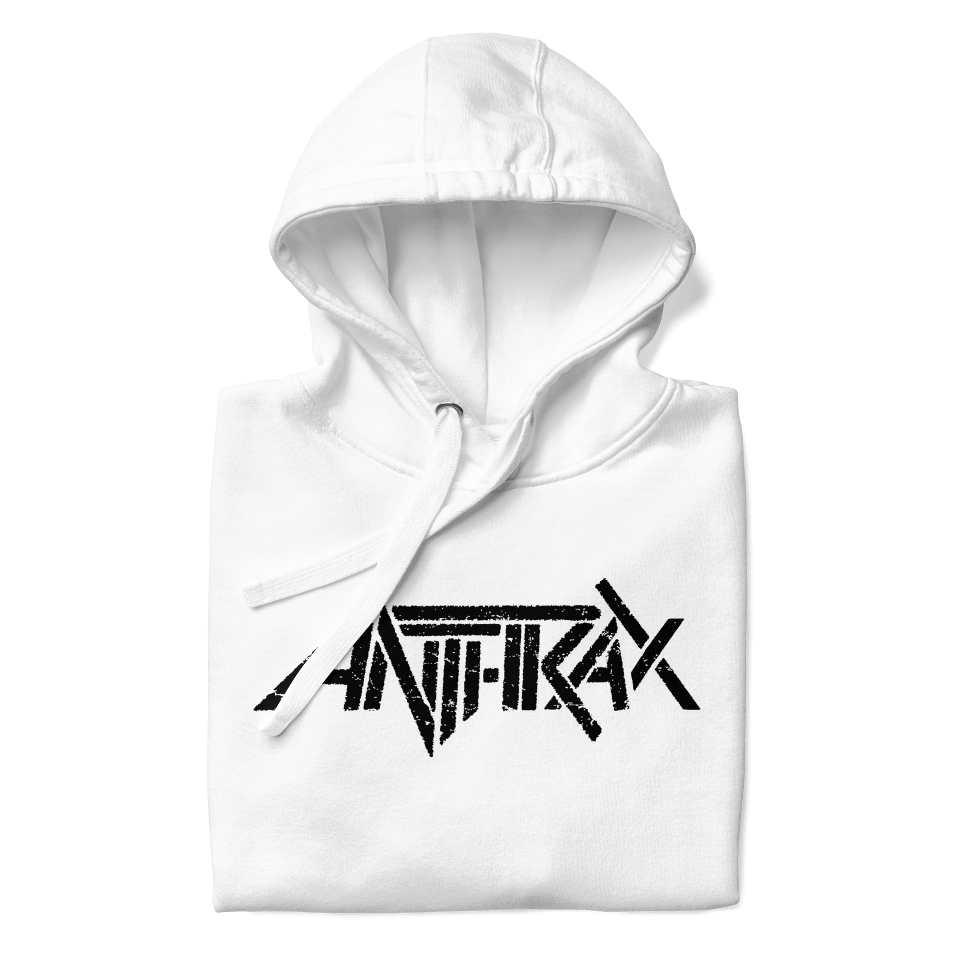 Anthrax Core Logo Mens Officially Licensed Hoodie White
