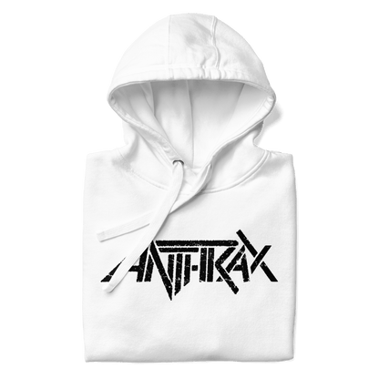 Anthrax Core Logo Mens Officially Licensed Hoodie White