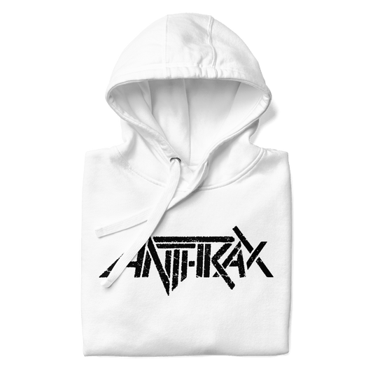 Anthrax Core Logo Mens Officially Licensed Hoodie White
