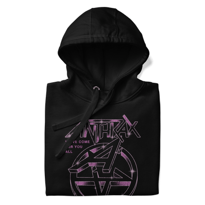 Anthrax Double A Mens Officially Licensed Hoodie Black