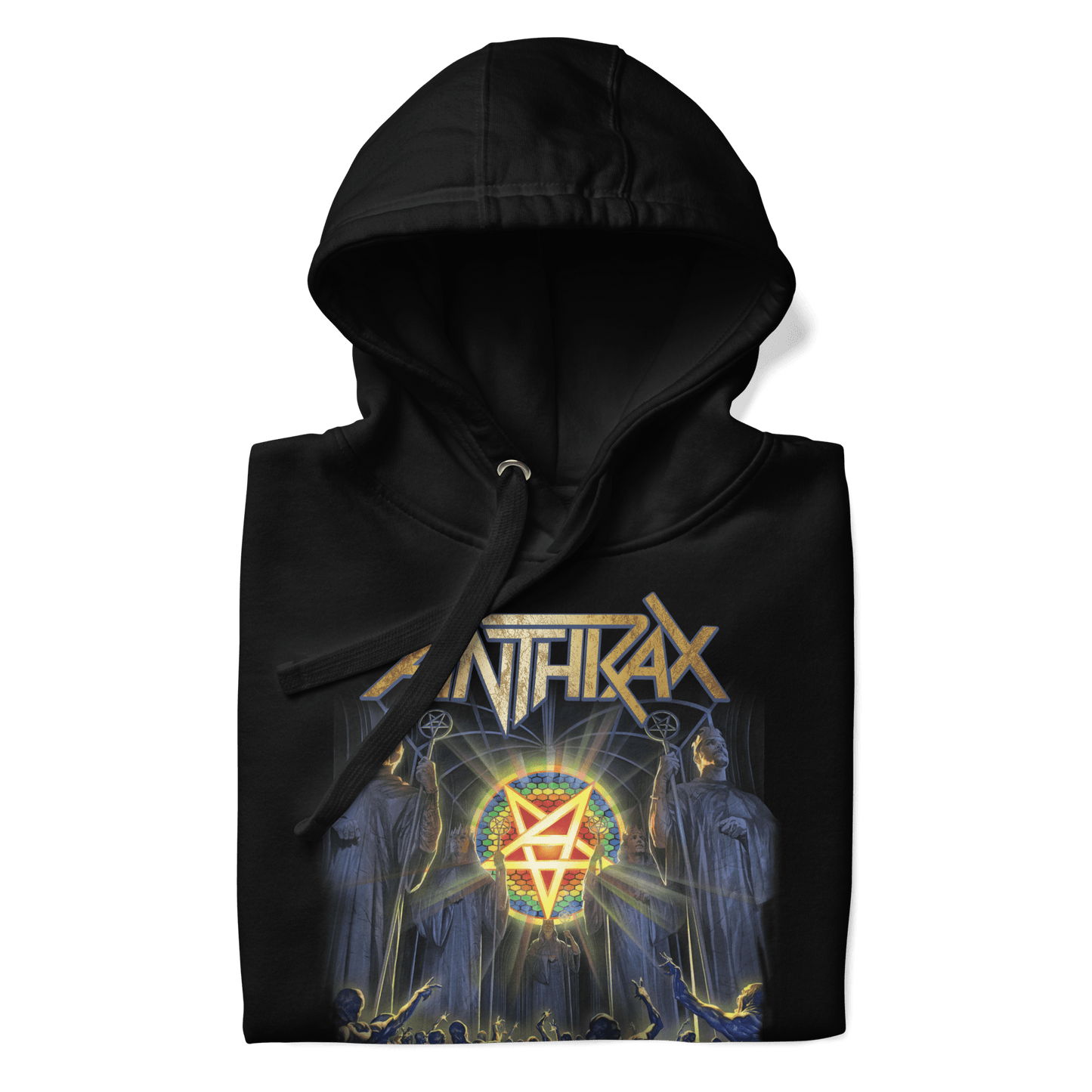 Anthrax For All Kings Mens Officially Licensed Hoodie Black