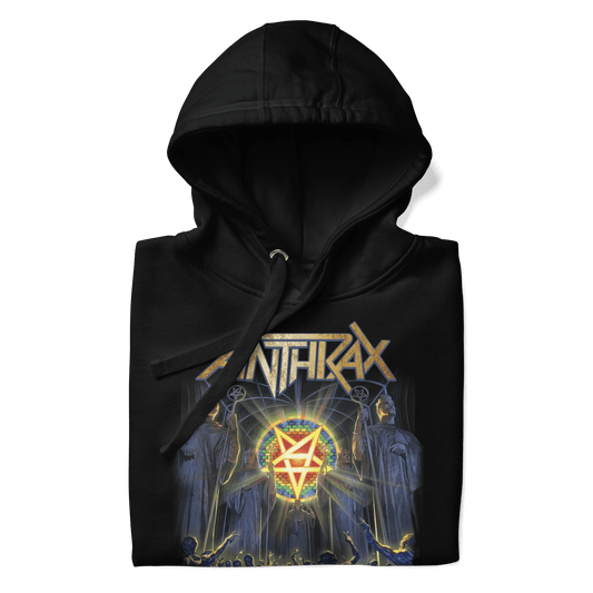 Anthrax For All Kings Mens Officially Licensed Hoodie Black