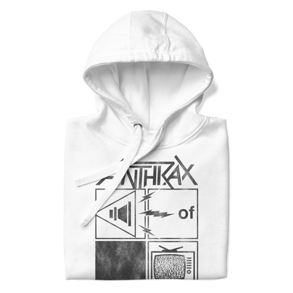 Anthrax Frequency Mens Officially Licensed Hoodie White