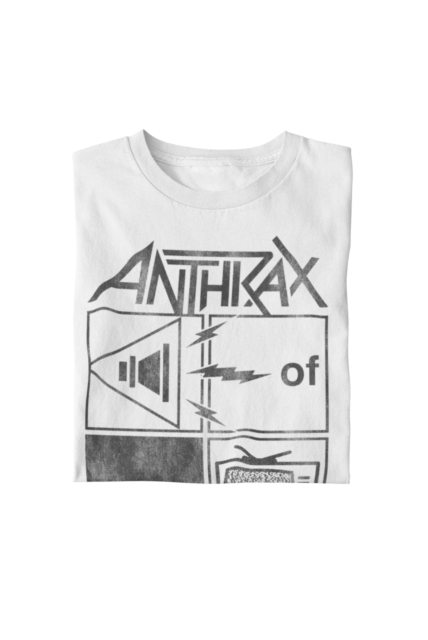 Anthrax Frequency Officially Licensed Mens T Shirt White
